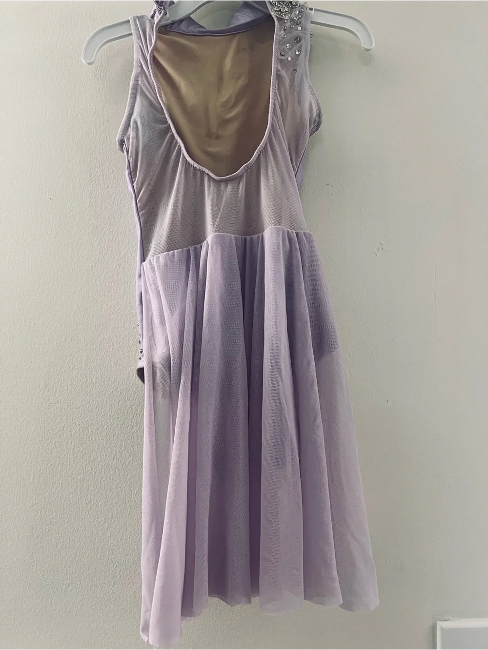 Lavender Beaded Sleeveless Dance costume - child small
